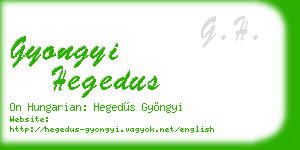 gyongyi hegedus business card